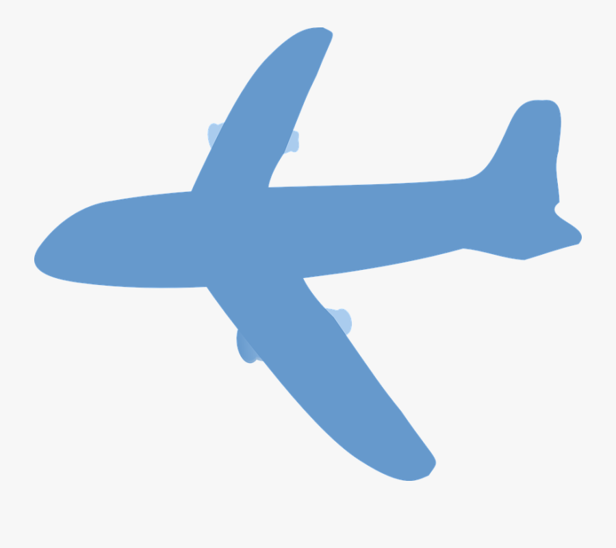 Aircraft Airplane Flight - Plane Vector Png Blue, Transparent Clipart