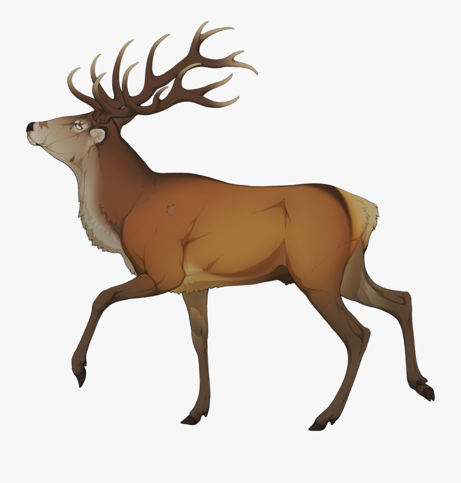 Elk Clipart Golden Deer - Elk Clipart, Transparent Clipart