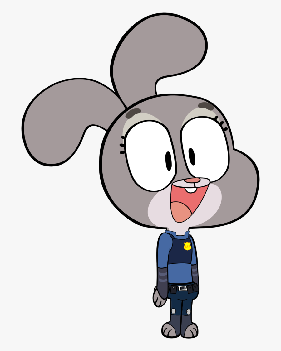 Judy Hopps Gumball Style By Megarainbowdash2000 - Judy Hopps Gumball, Transparent Clipart