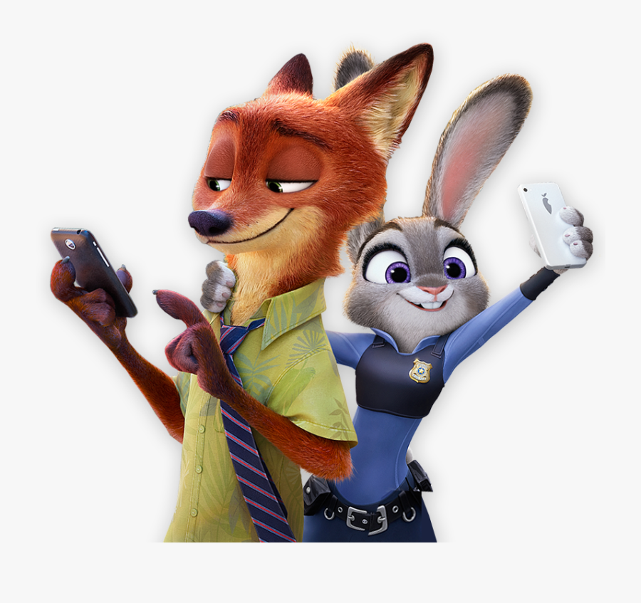 Nickandjudy Selfies - Zootopia Png, Transparent Clipart
