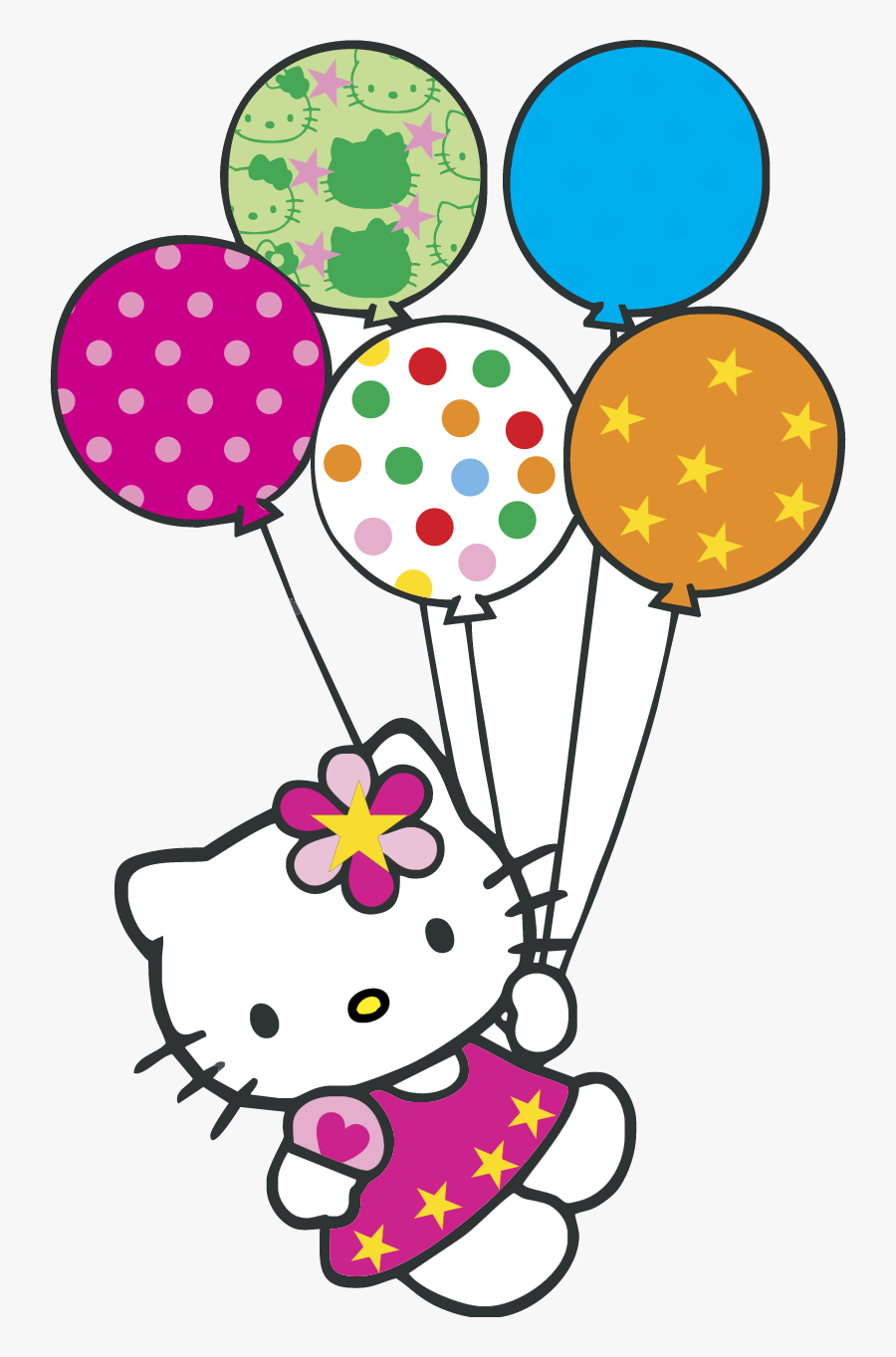 Birthday Cake Party Clip Art - Hello Kitty Png Balloon, Transparent Clipart