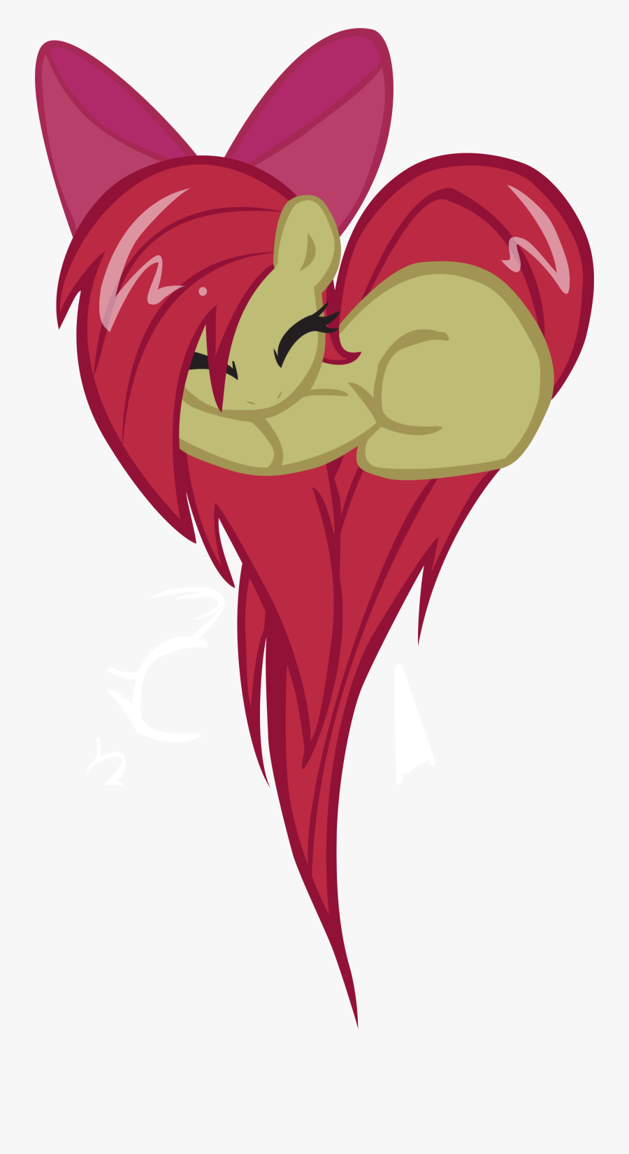 Drawing Ponies Apple Bloom - My Little Pony Apple Bloom Heart, Transparent Clipart