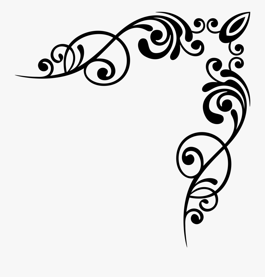 Decorative Borders Black & White Clipart , Png Download - Border Design Black And White, Transparent Clipart