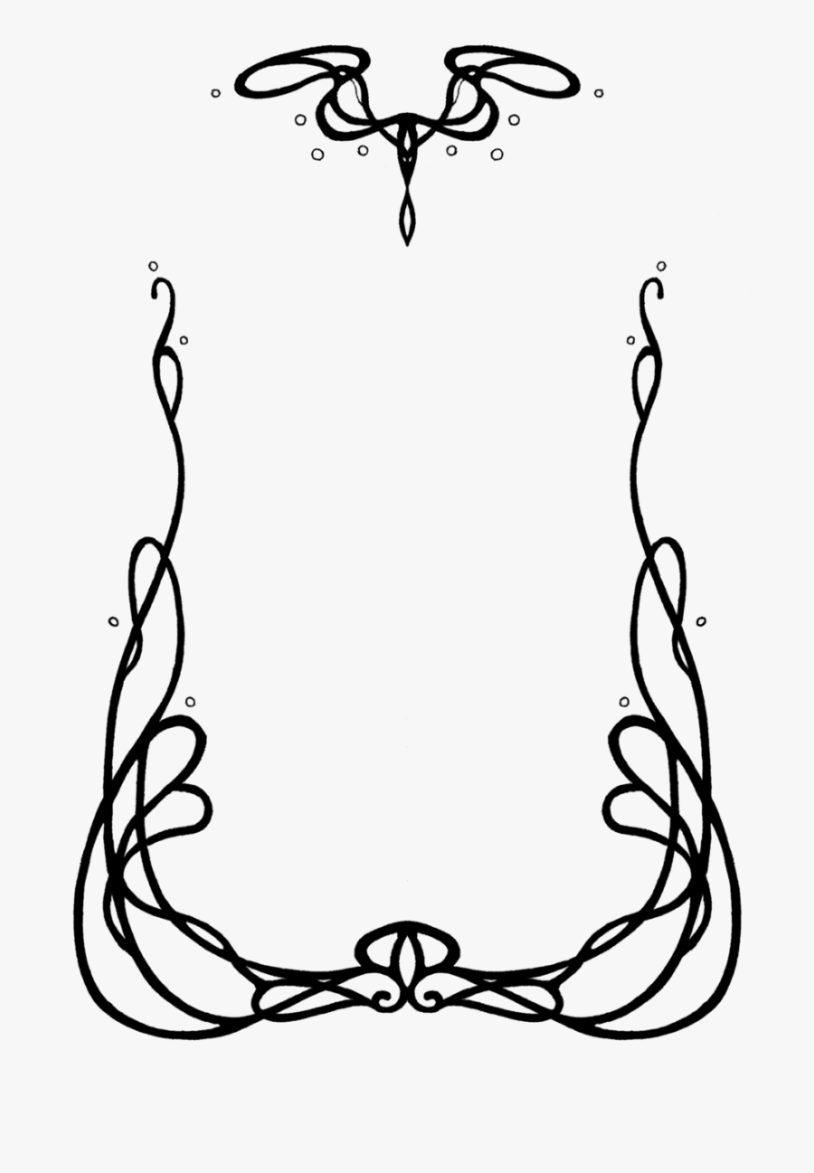 Art Nouveau Frame - Art Nouveau Border Designs, Transparent Clipart