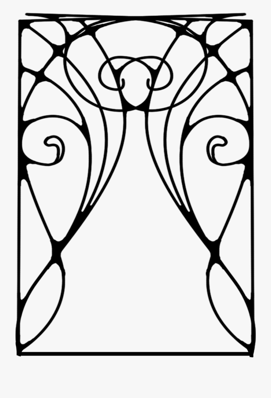 515 Nouveau Frame 03 By Tigers-stock On Clipart Library - Art Nouveau Decoration Line, Transparent Clipart