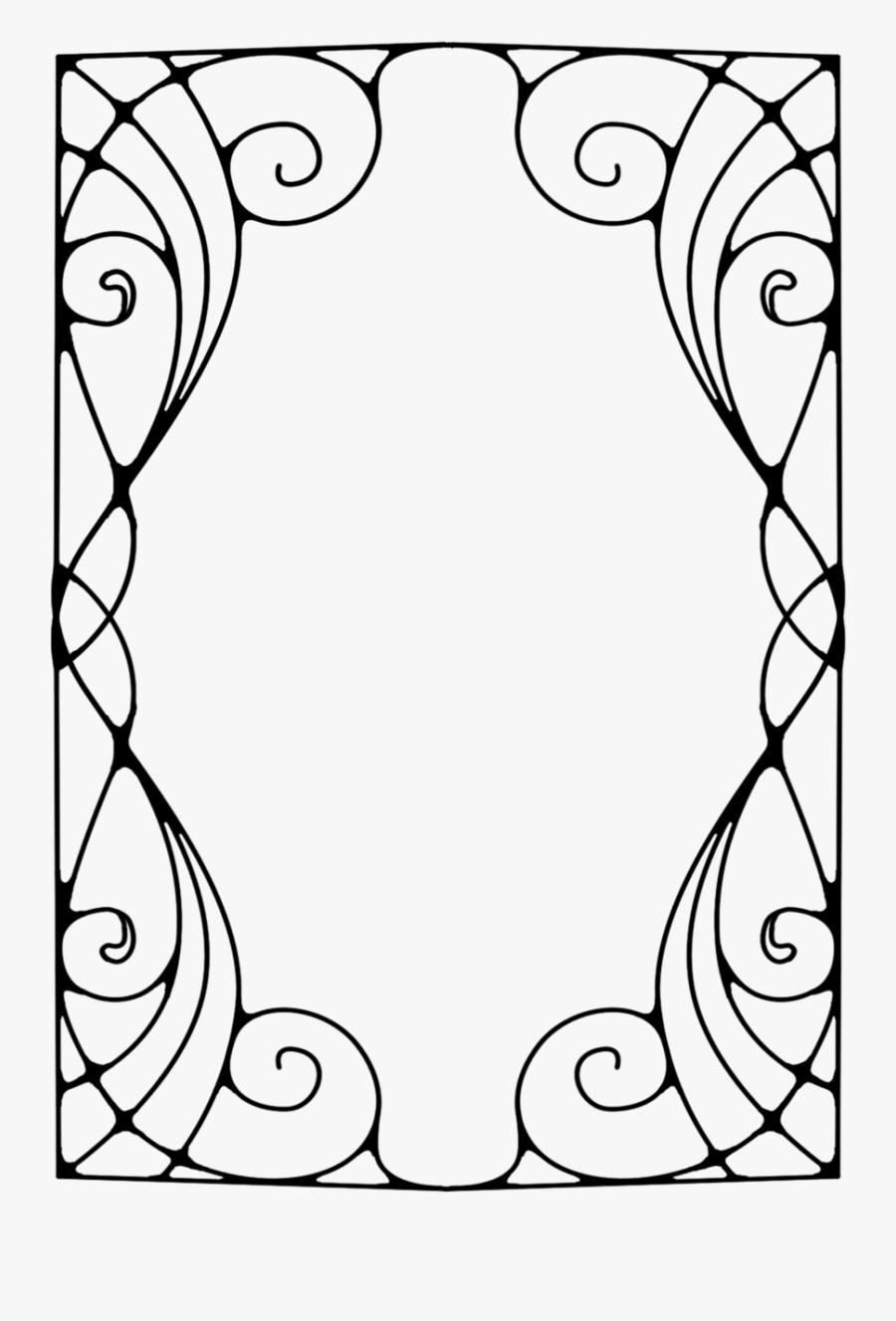 525 Nouveau Frame 12 By Tigers-stock On Clipart Library - Art Nouveau Frames Png, Transparent Clipart