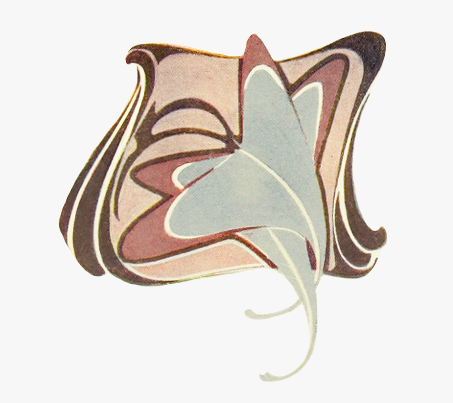 Art Nouveau Ornament - Leather, Transparent Clipart