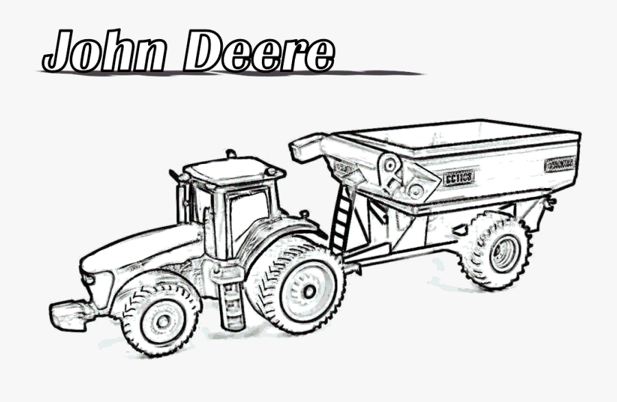 John Deere Gator Tractor Drawing At Free For Personal - Tractor With Trailer Coloring Pages, Transparent Clipart