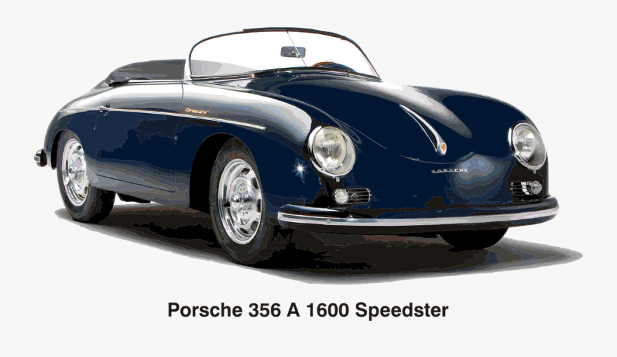 Old School Porsche Speedster, Transparent Clipart