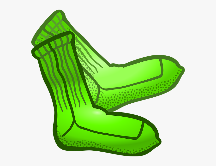 Clothes, Sock, Socks, Stocking, Verbs - Green Socks Clipart, Transparent Clipart