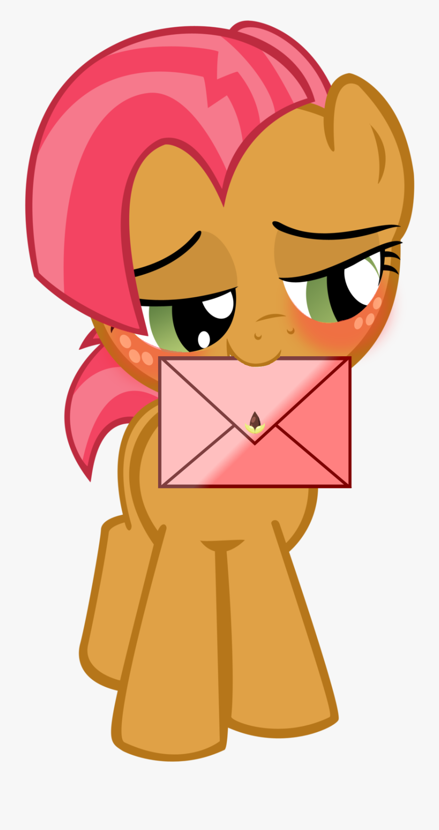Purezparity, Babs Seed, Blushing, Crush, Earth Pony, - Apple Bloom Kisses You, Transparent Clipart