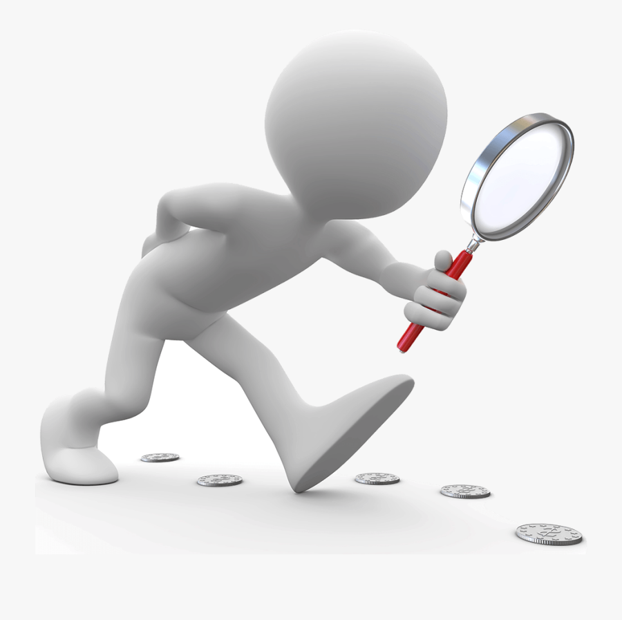 Management Business Executive System Searching Chief - Man Magnifying Glass Png, Transparent Clipart