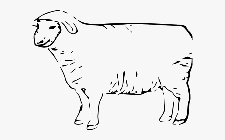 Sheep Clip Art Black And White, Transparent Clipart