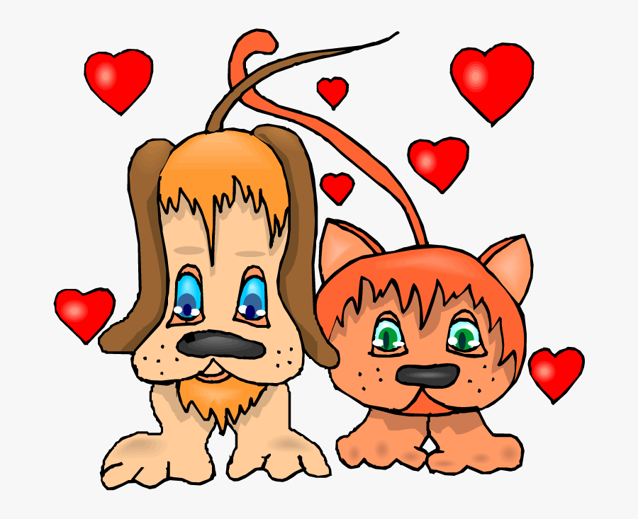 365 Days Of Fun In Marriage - Cat And Dog In The Heart Png, Transparent Clipart