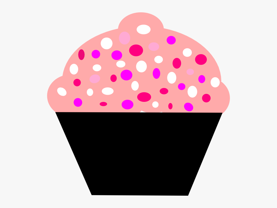 Clip Art Polkadot Cupcake, Transparent Clipart