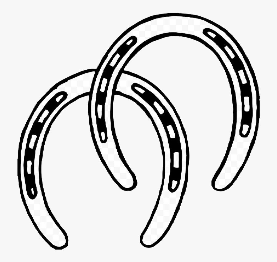 Horseshoe Clipart Two Horse Shoes Clip Art Transparent - Horseshoe Black And White, Transparent Clipart