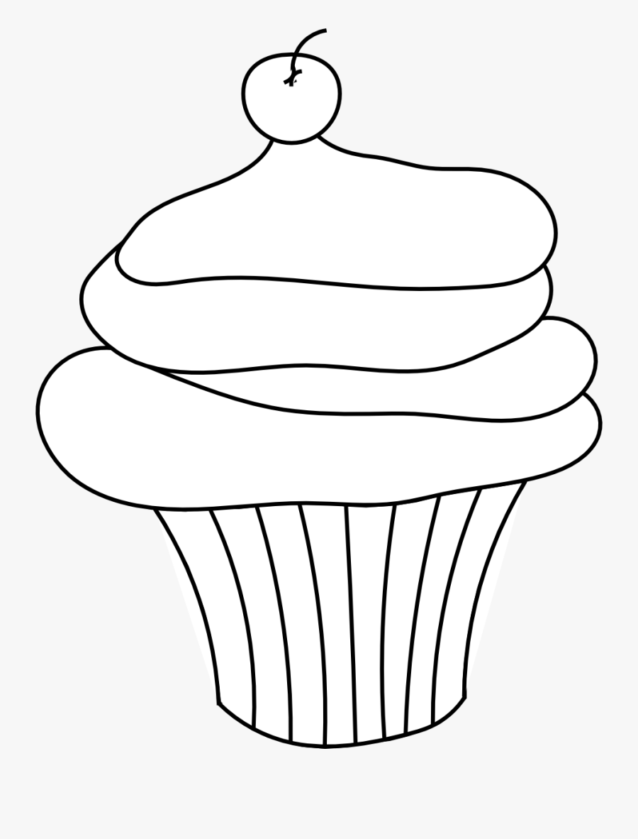 Pin Cupcake Clipart Outline, Transparent Clipart