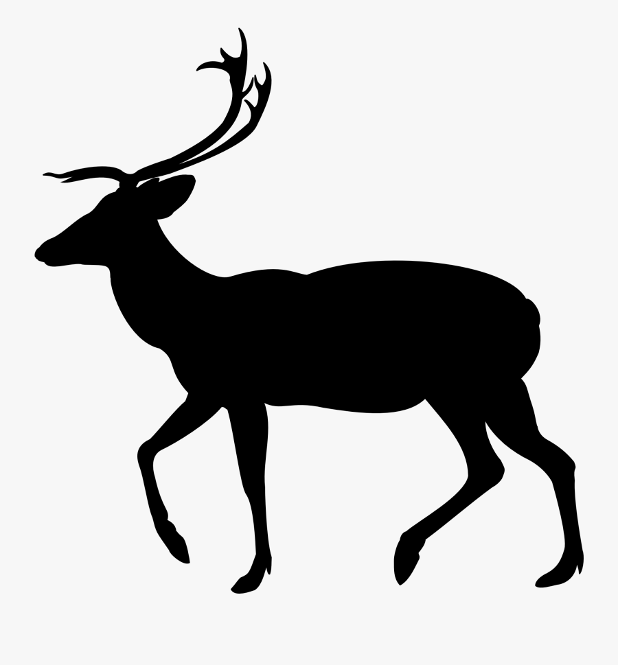 Clip Art White-tailed Deer Silhouette Moose - Deer, Transparent Clipart