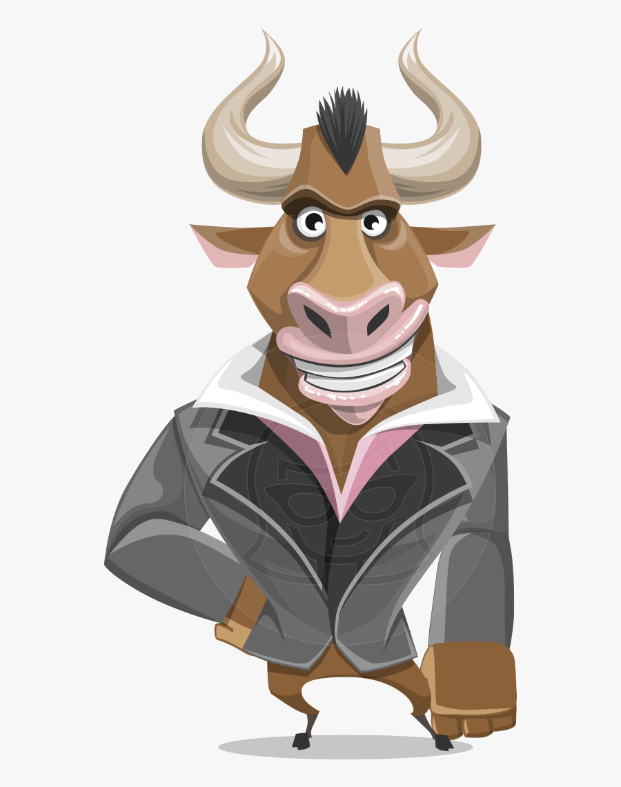 Bull Businessman Cartoon Vector Character Aka Barry, Transparent Clipart