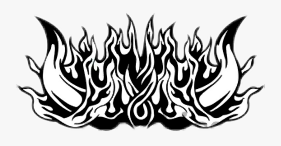 #flaming Bull Horns - Fire Black And White, Transparent Clipart
