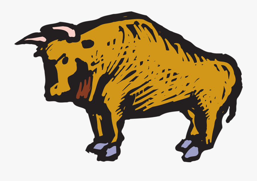 Brown Stylized Bull Horns Animal Tail - Bull, Transparent Clipart