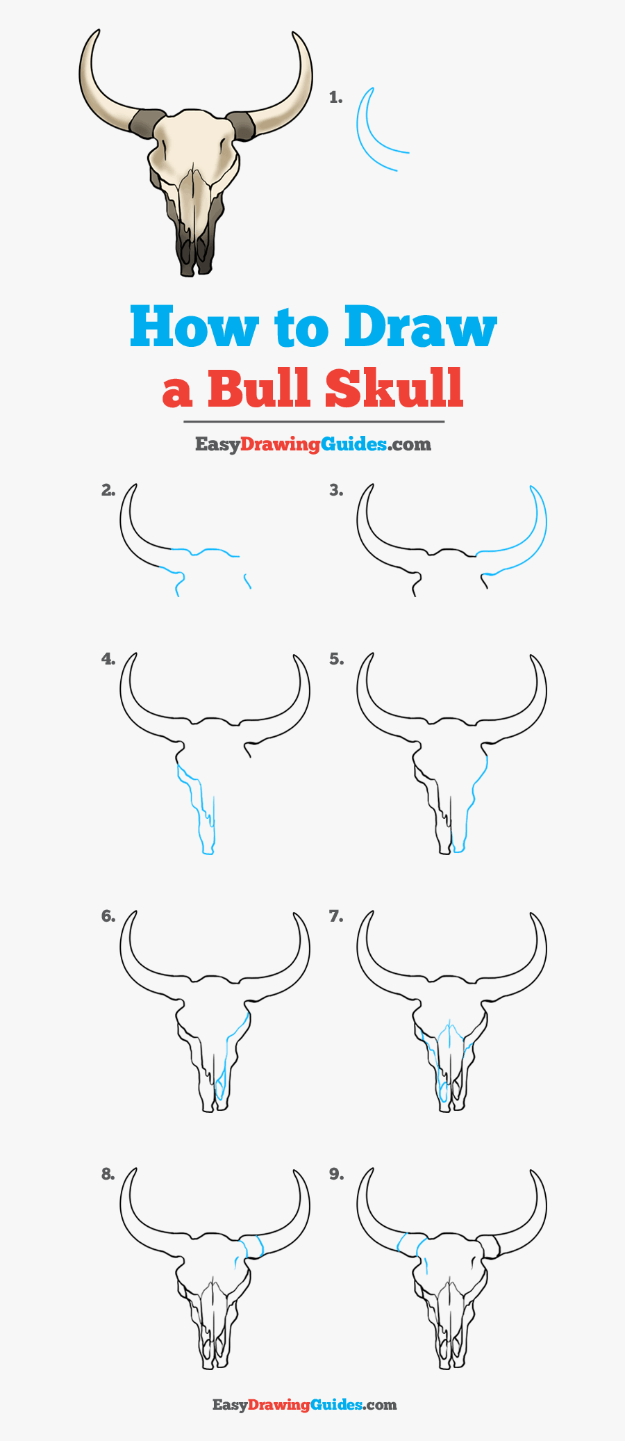How To Draw Bull Skull - Joker Drawing Easy Step By Step, Transparent Clipart