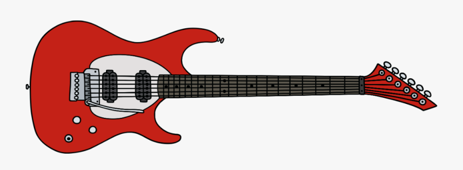 Red Guitar Clipart, Transparent Clipart