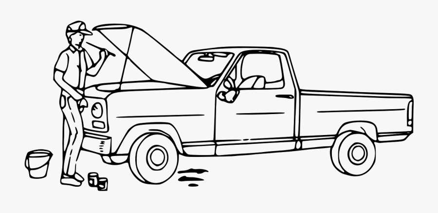 Oil Change Changing Oil Mechanic Free Picture - Mechanic Clipart Black And White, Transparent Clipart