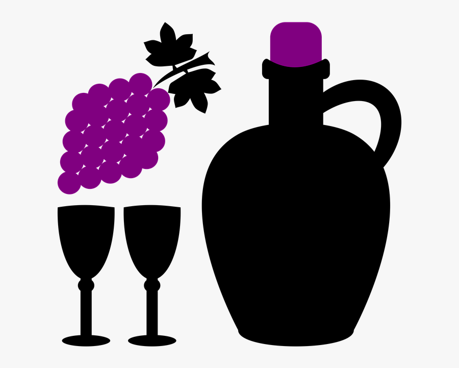 Jug, Decanter, Wine, Grape, Grapes, Tros, Wine Glass - Jug Wine Clipart, Transparent Clipart