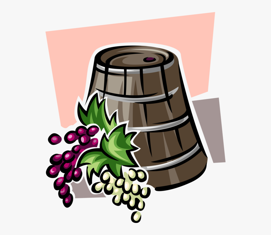 Vector Illustration Of Winery Wine Barrel Cask Or Tun - Ciencia De Los Alimentos Puntos, Transparent Clipart