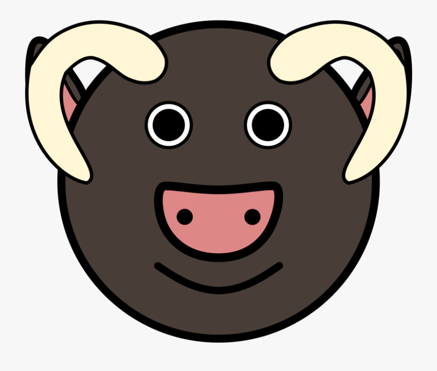 Bull, Animal, Circle, Face, Head, Nature, Domestic - Rosto Do Boi Em Desenho, Transparent Clipart