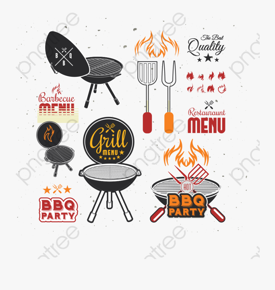 Food Grill Vector, Transparent Clipart