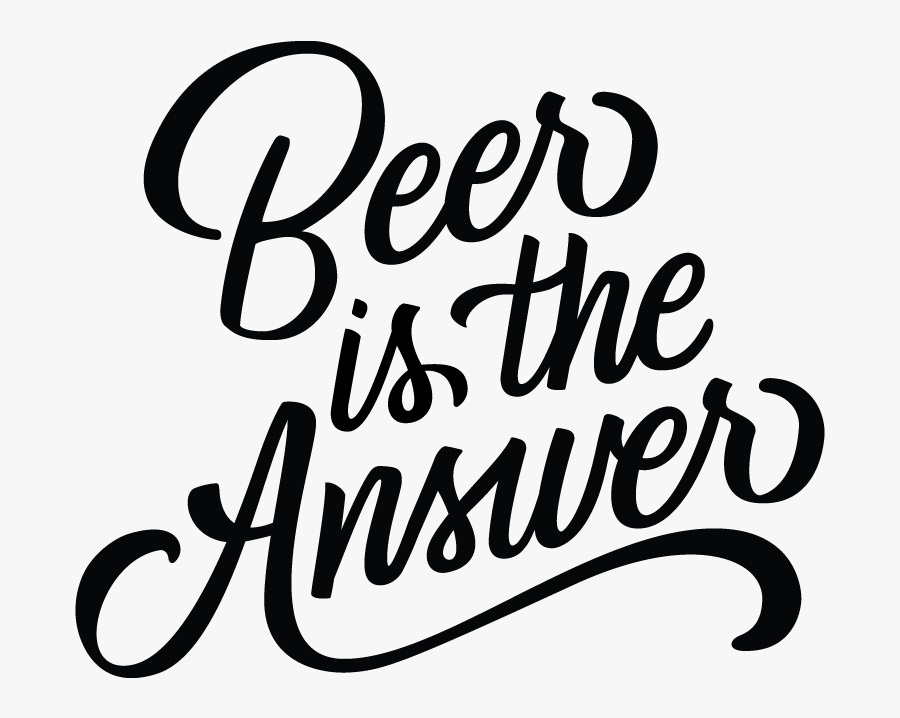 Beer Black And White, Transparent Clipart