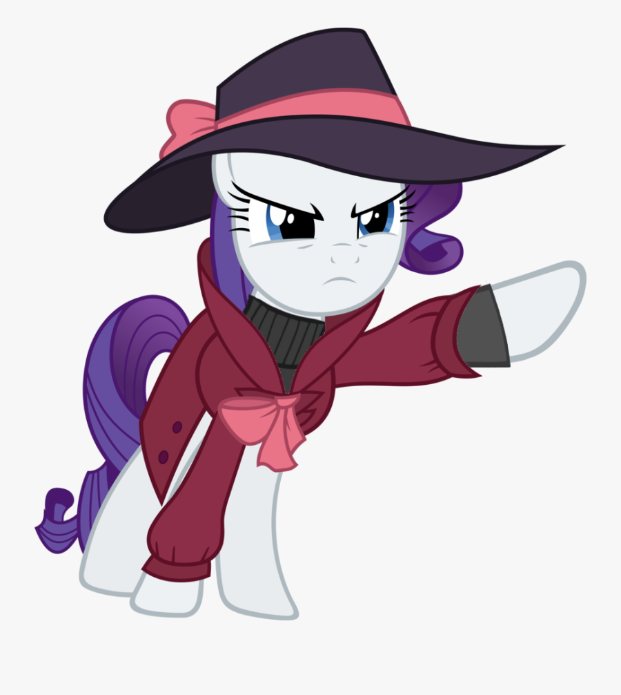 Beatnik Rarity, Clothes, Combined, Combo, Detective - Mlp Rarity Detective, Transparent Clipart