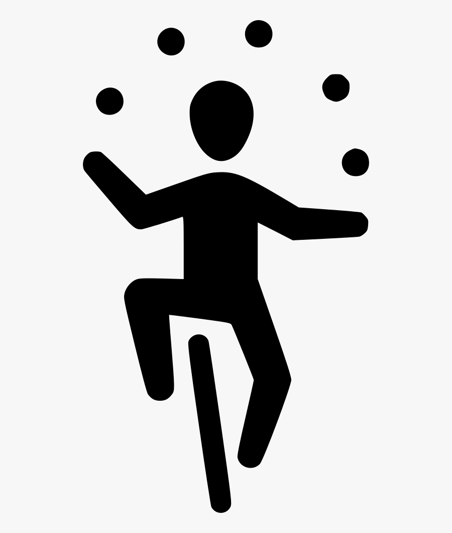 Juggler Svg Png Icon Free Download - Juggling Clipart Black And White, Transparent Clipart