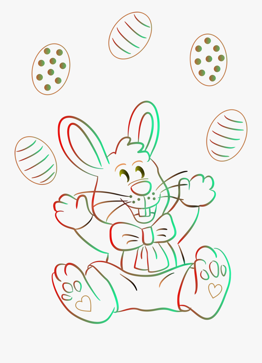 Art,text,artwork - Color By Number Bunny, Transparent Clipart