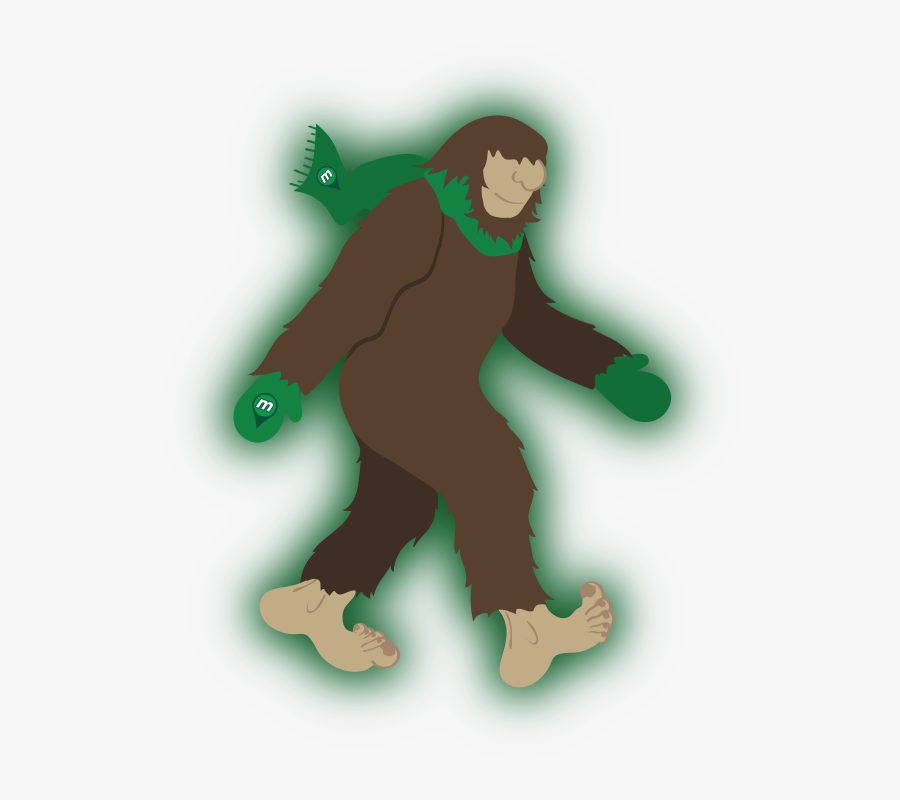 Green Sasquatch, Transparent Clipart