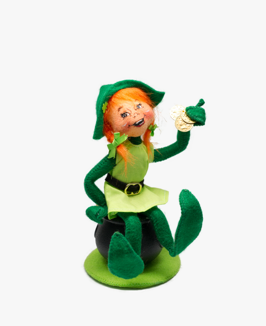 Clip Art Annalee Dolls - Girl Leprechaun, Transparent Clipart