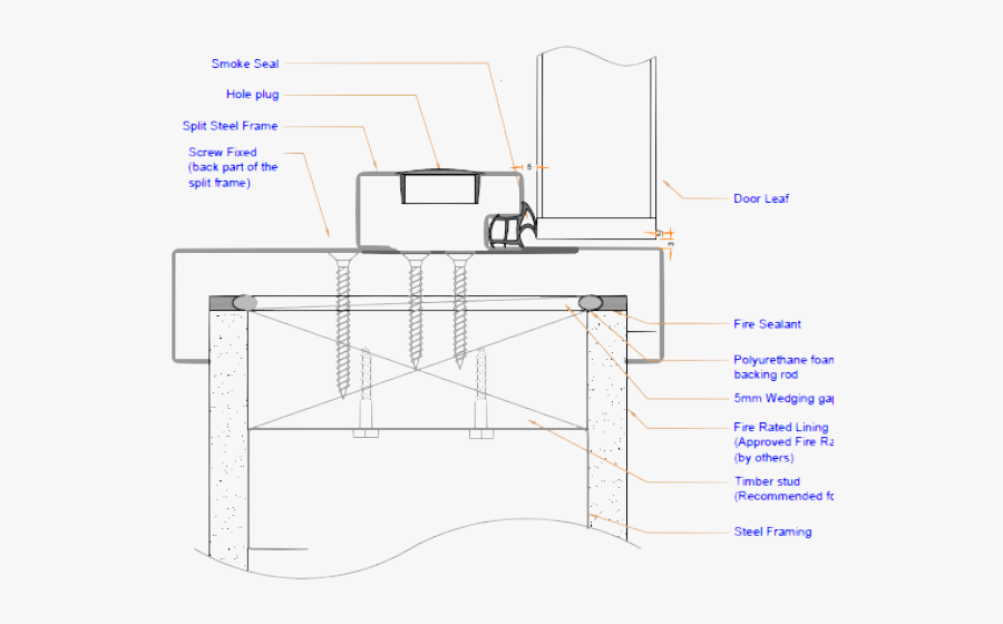 Fire Window Door Framing Jamb Free Download Image Clipart - Fire Door Steel Frame, Transparent Clipart