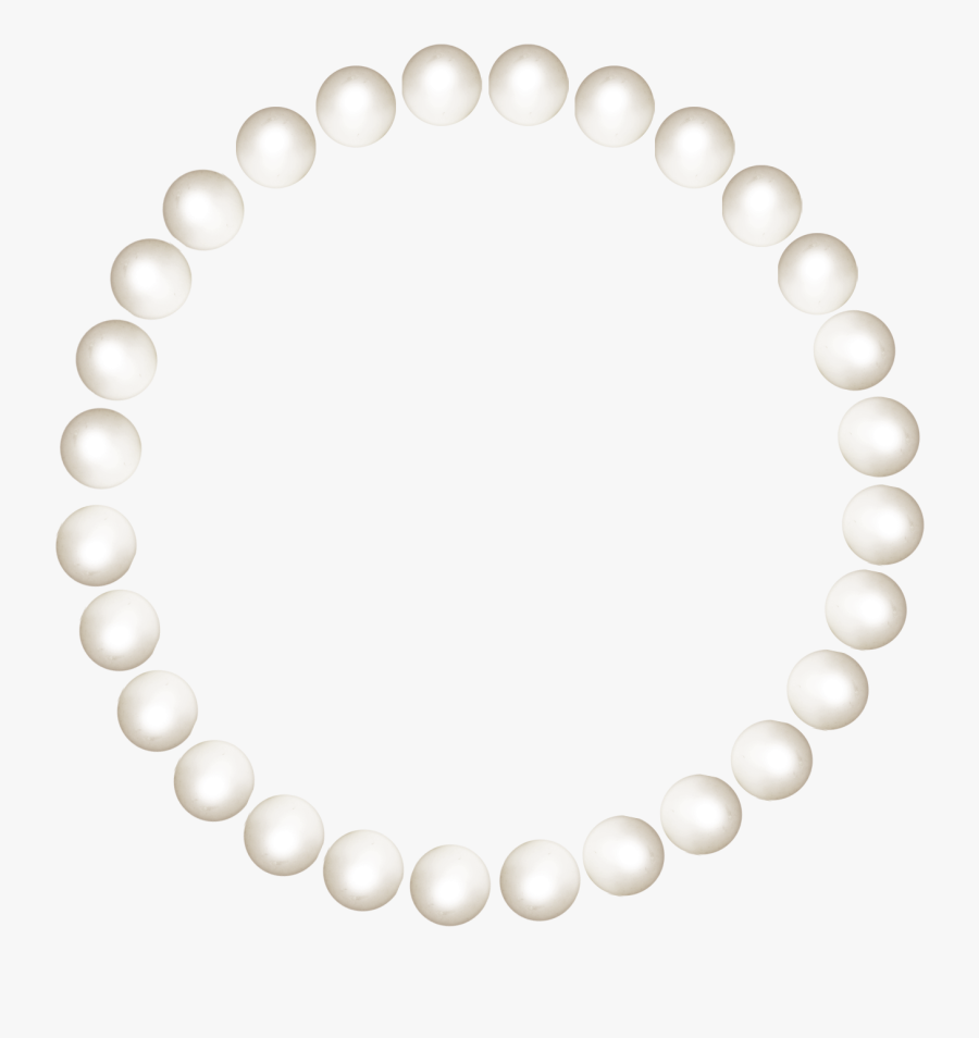 Picture Frame Necklace Clip Art - Pearls Flat Design, Transparent Clipart