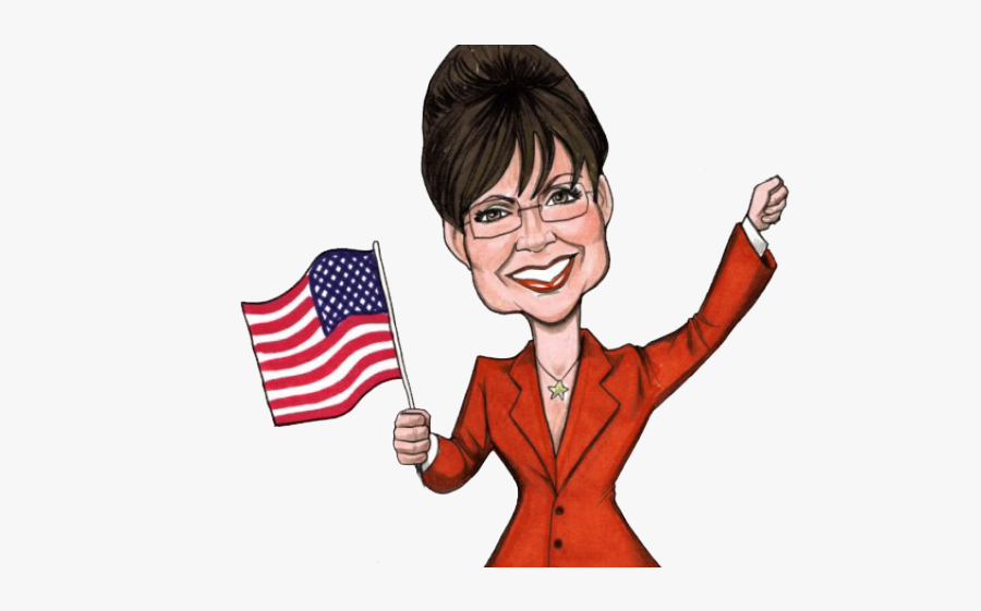 Sarah Palin Cartoon, Transparent Clipart