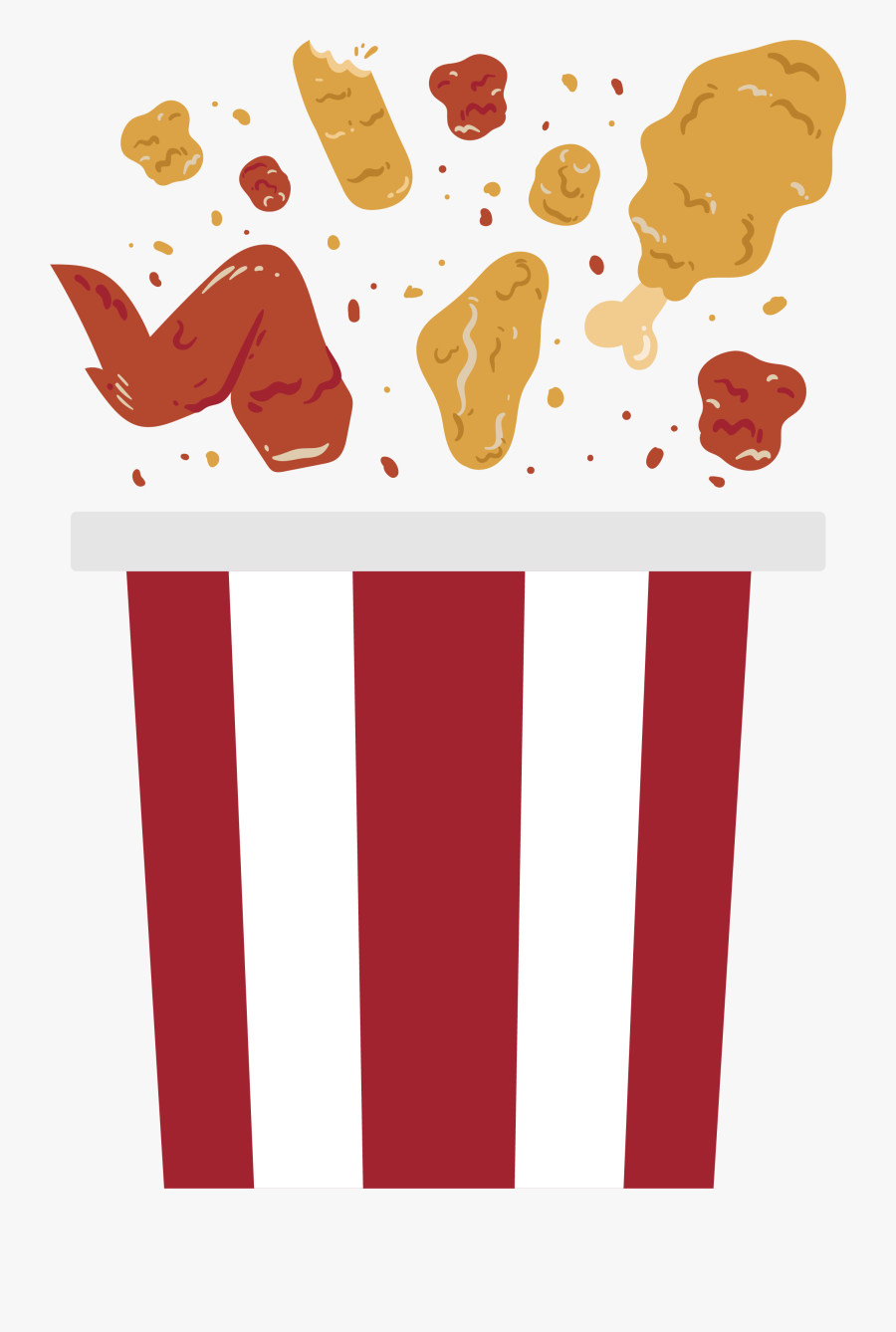 Crispy Fried Chicken Junk Food Frying, Transparent Clipart