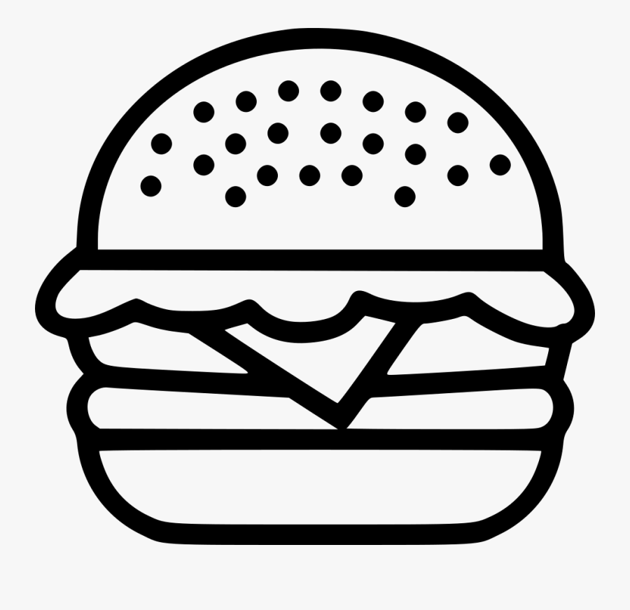 Hamburger Burger Food Junk Sandwich Beef Chicken - Burger Logo Png White, Transparent Clipart