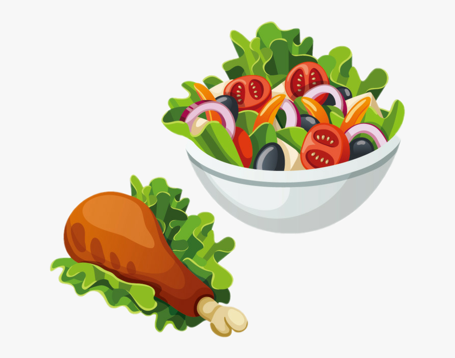 #food #salad #chicken #chickenleg #tomatoes #carrots - Salad Clipart, Transparent Clipart