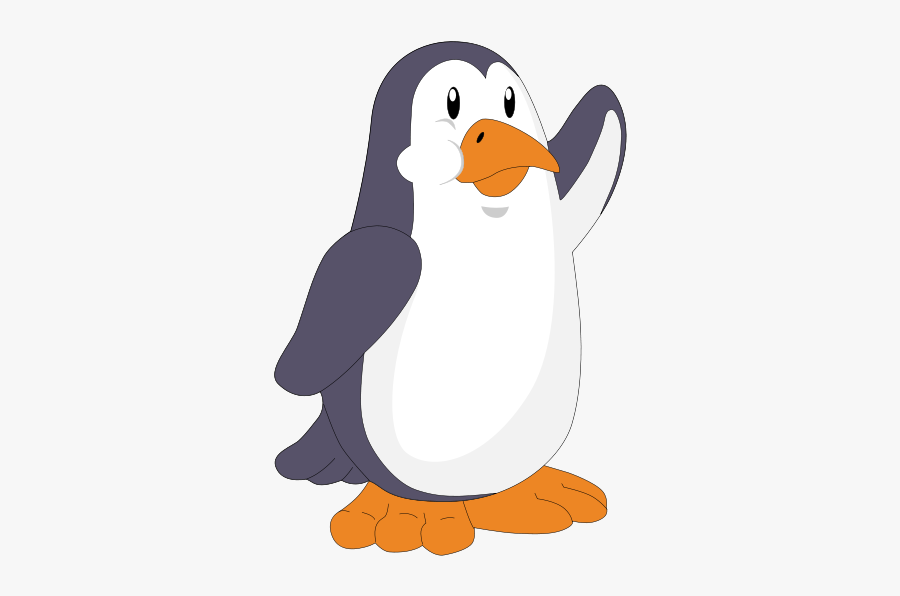 Penguin Waving By Animation, Transparent Clipart