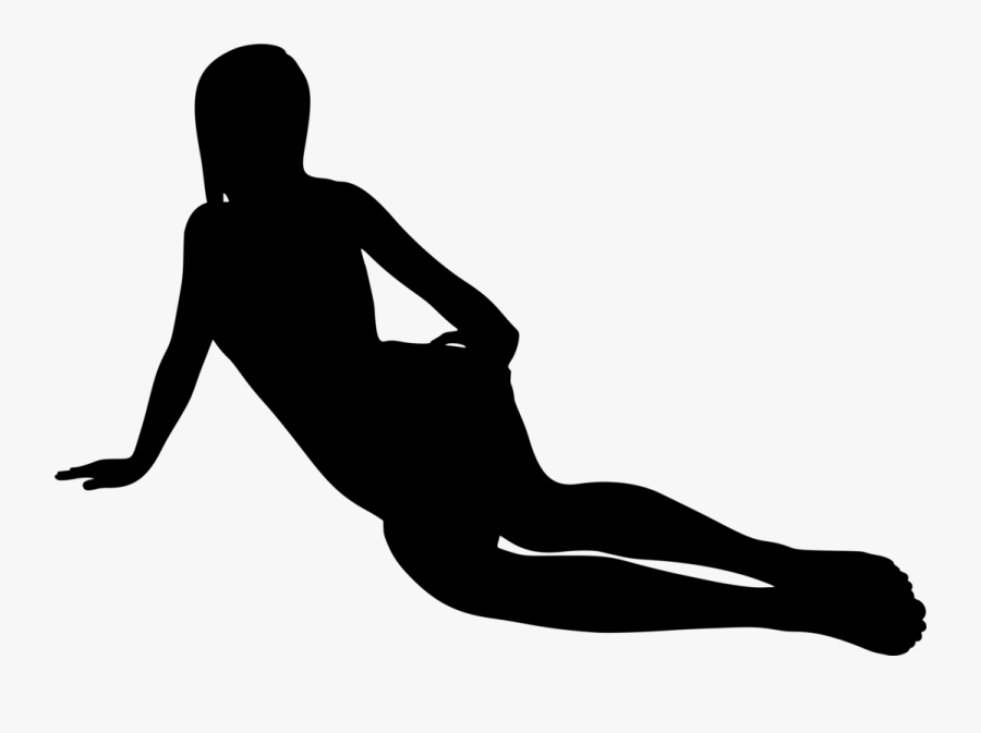 Standing,hip,human Leg - Girl Laying Down Silhouette, Transparent Clipart