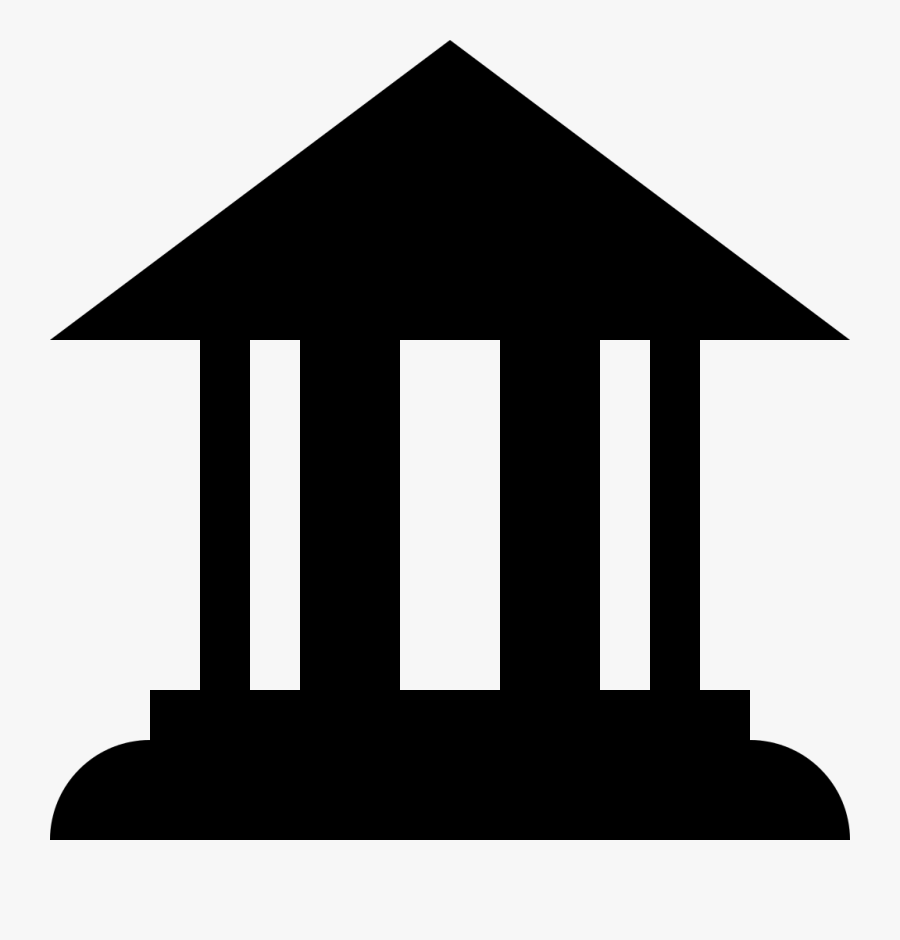 Simpleicons Places Building With Columns And Triangular - Hut Shape, Transparent Clipart