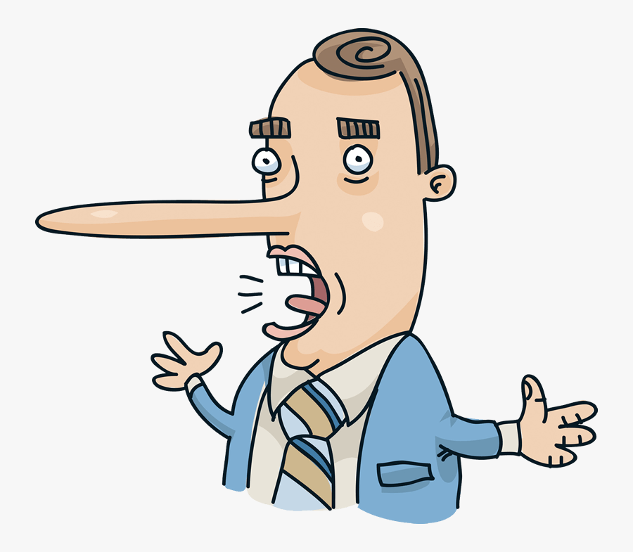 Forex Scams By Dishonest Person - Cartoon Of Someone Lying, Transparent Clipart