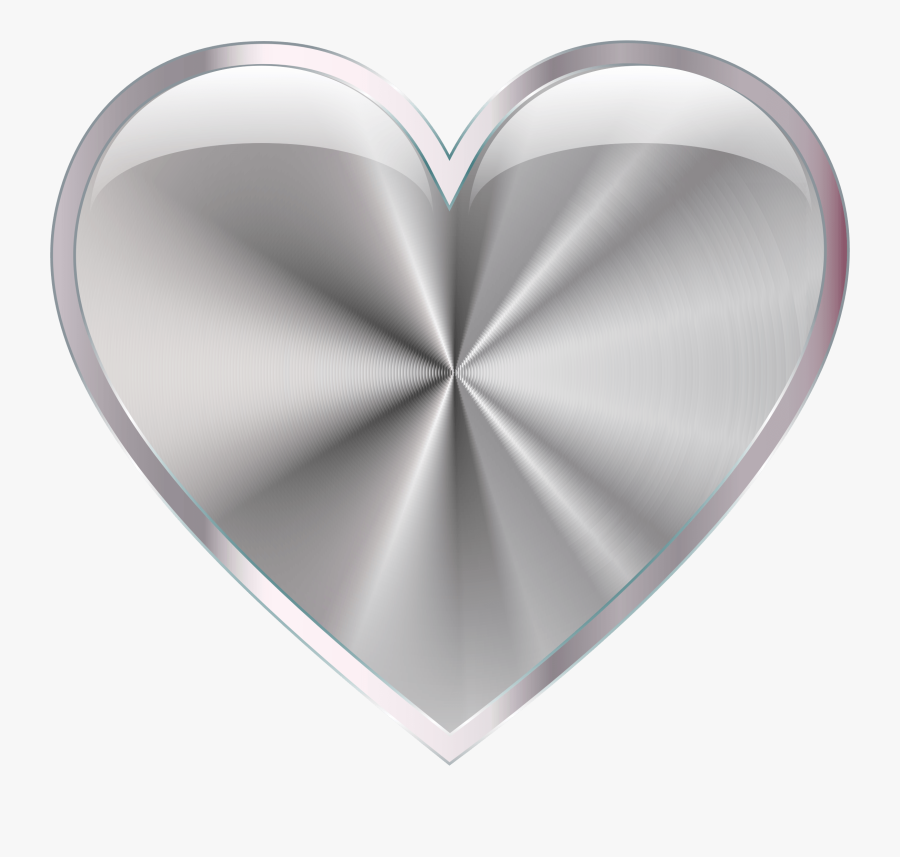 Clipart - Transparent Background Silver Heart Png, Transparent Clipart
