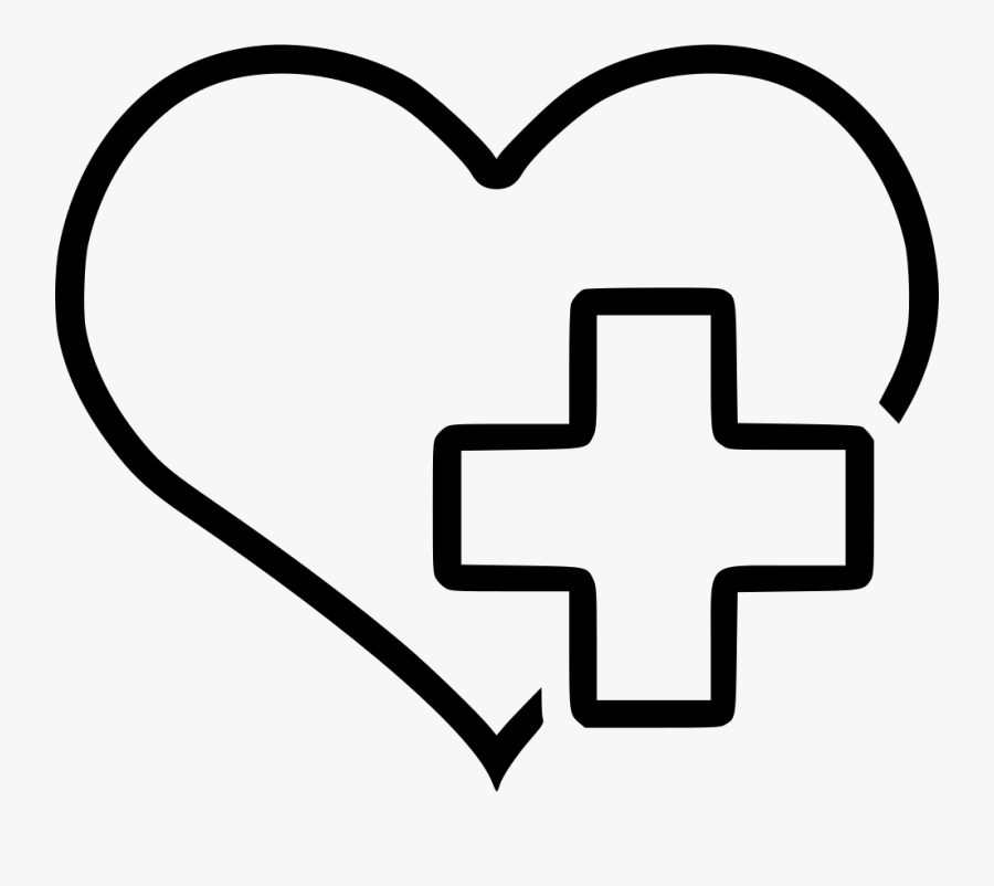 Health Care Medical Comments - Heart With Health Cross Clipart, Transparent Clipart